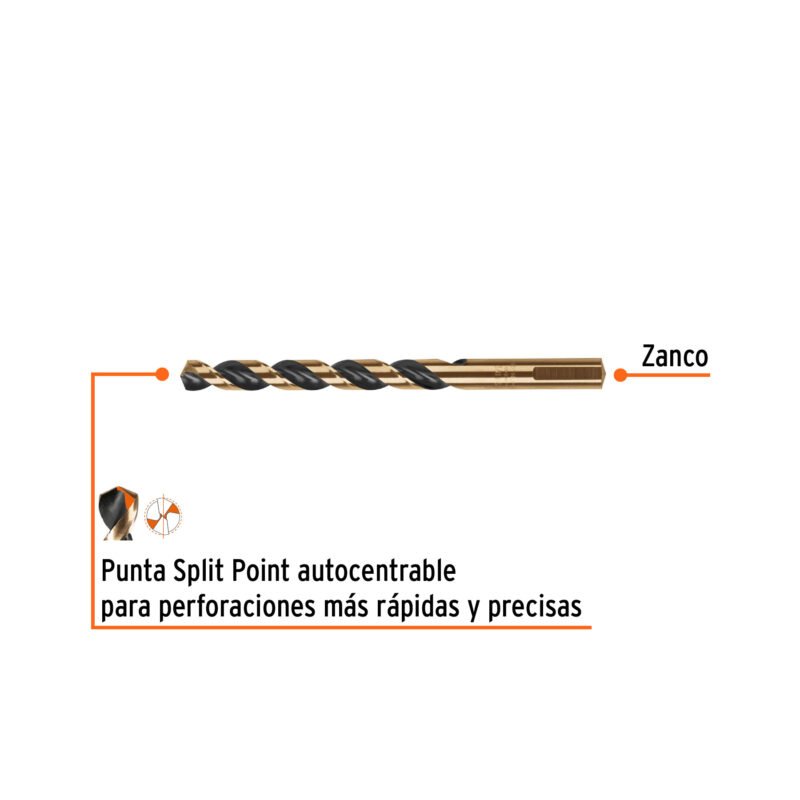 BAV-3-8FC1.jpg Código: 11150 Broca HSS 3/8' Trugold para metal, Truper Expert BAV-3-8