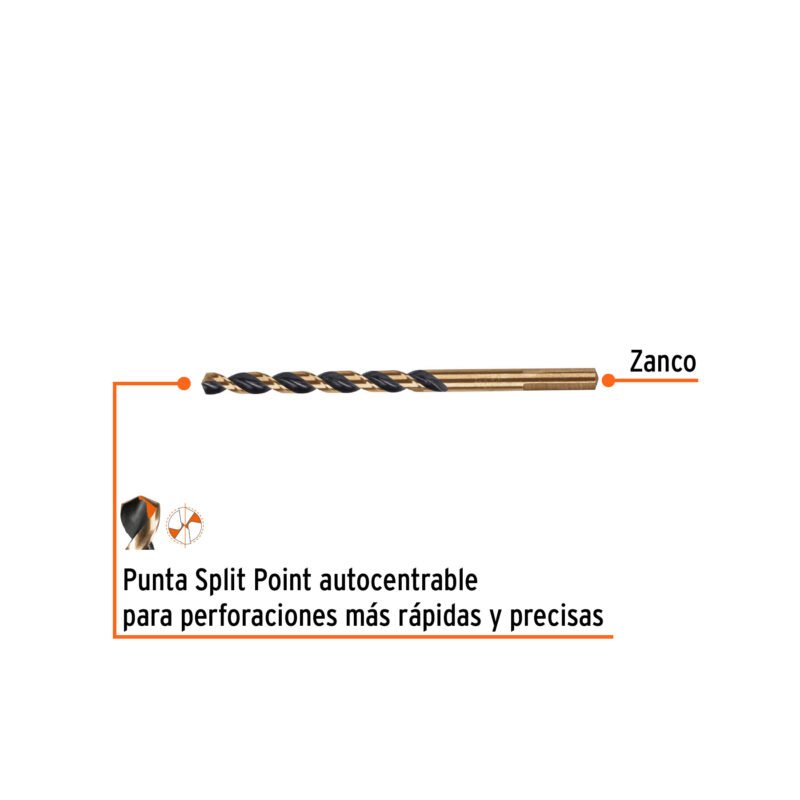 BAV-7-32FC1.jpg Código: 11130 Broca HSS 7/32' Trugold para metal, Truper Expert BAV-7-32