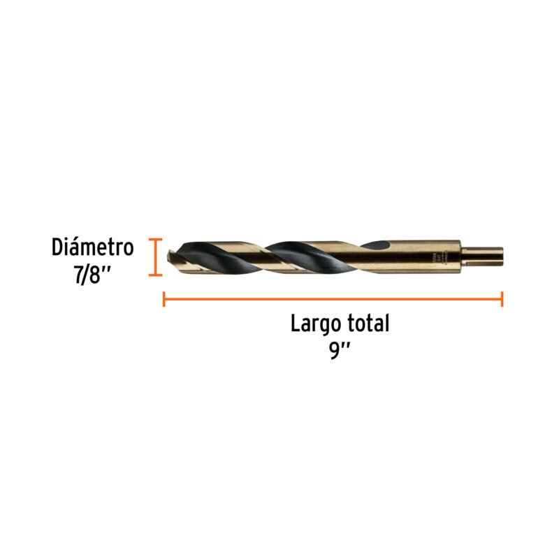 BAV-7-8FC2.jpg Código: 11174 Broca HSS 7/8' Trugold para metal, Truper Expert BAV-7-8