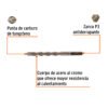 Código: 11221 Broca para concreto de 3/8 x 5', Truper BCT-3-8X5