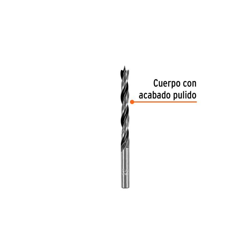 BM-9-32FC1.jpg Código: 101692 Broca con punta centradora para madera 9/32', TRUPER BM-9-32