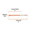 Código: 101807 Broca multimaterial 5/16 x 6', Truper BMC-5-16X6