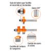 Código: 10672 Juego de machimbrador, 7/8', con balero, Truper BROU-MACH7-8X