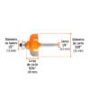 Código: 11480 Broca para router, pecho paloma, 1-3/8' con balero, Truper BROU-PP1-3-8X