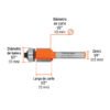 Código: 11444 Broca para router, corte recto, 1/2' con balero, Truper BROU-RB1-2X