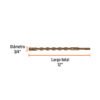 Código: 11287 Broca SDS Plus 3/4 x 12', Truper BS-3-4X12