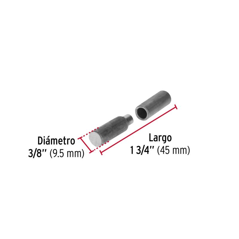 Código: 44635 Bisagra tubular soldable de 3/8', HERMEX BSO-3-8