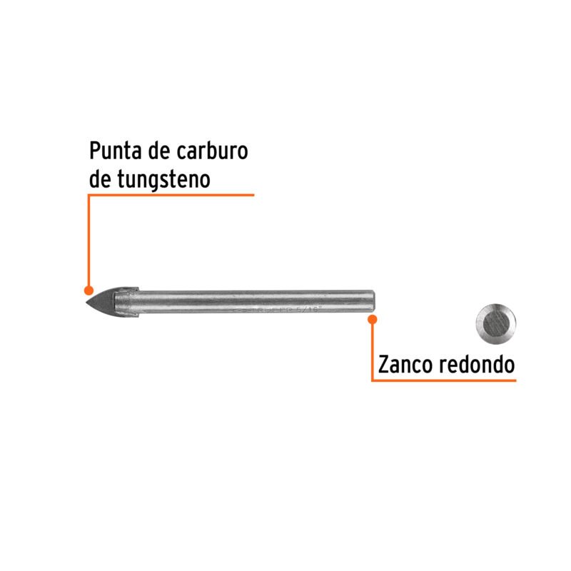 BVI-5-16FC1.jpg Código: 11703 Broca para vidrio y azulejo de 5/16', Truper BVI-5-16