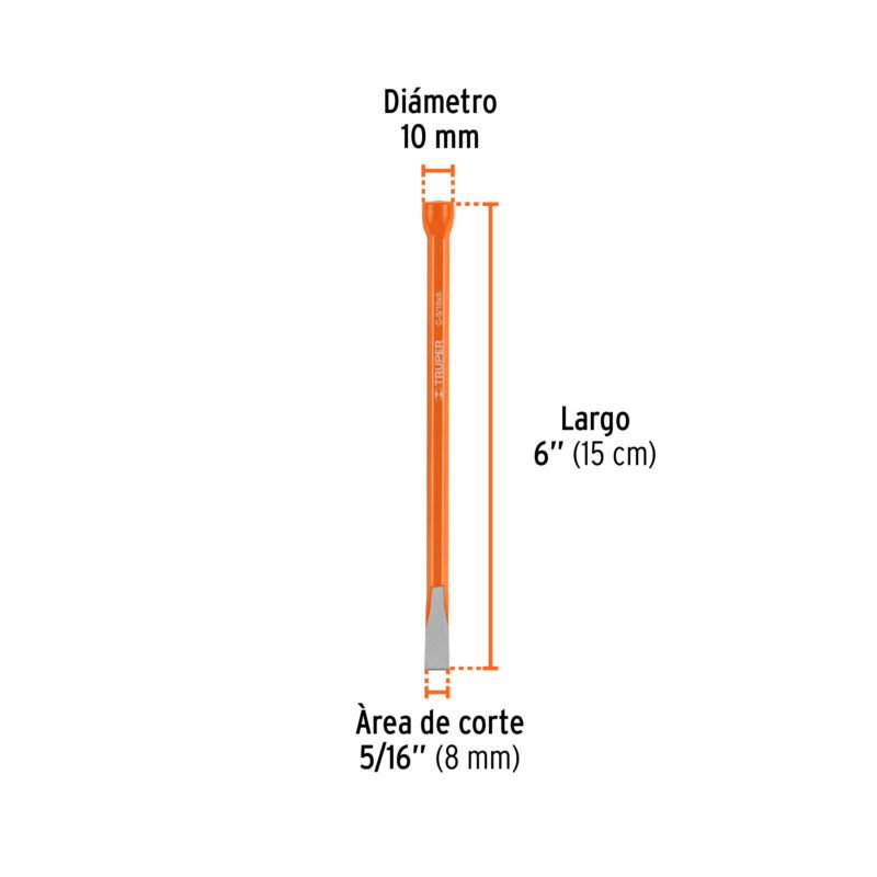 Código: 12103 Cincel de corte frío de 5/16 X 6', Truper C-5-16X6