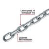 Código: 44271 Metro de cadena galvanizada de 1/4', 35 m en cubeta, Fiero CAGA-1-4