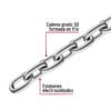 Código: 44260 Metro de cadena pulida de 1/8', 75 m en cubeta, Fiero CAPU-1-8