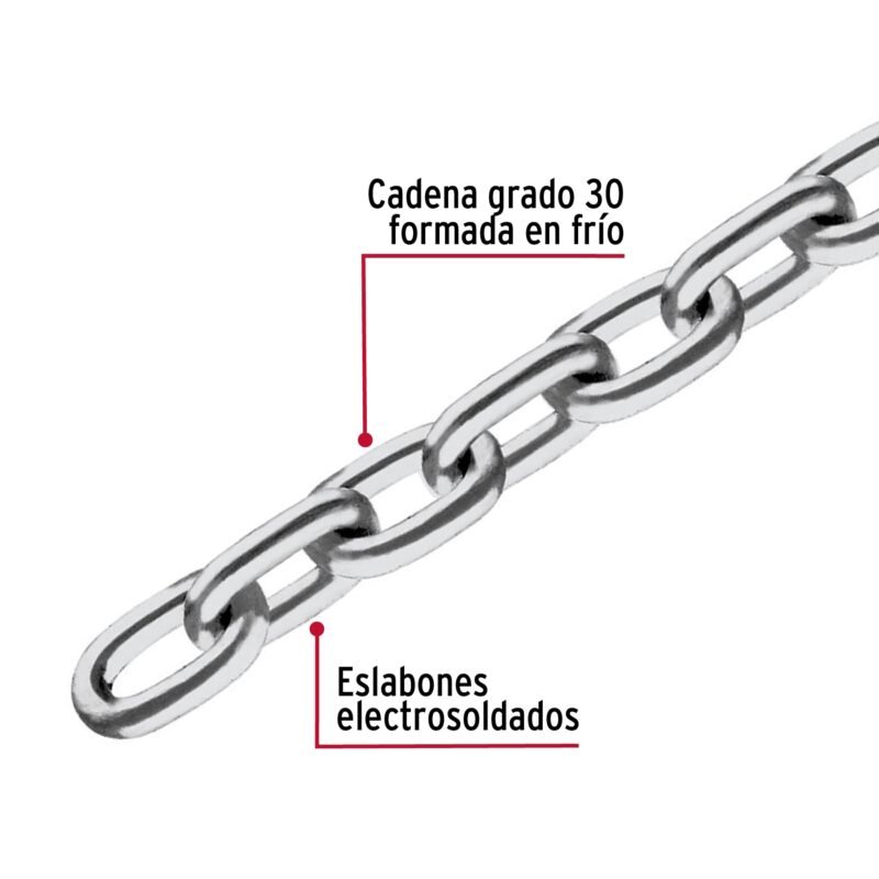 CAPU-1-8FC1.jpg Código: 44260 Metro de cadena pulida de 1/8', 75 m en cubeta, Fiero CAPU-1-8