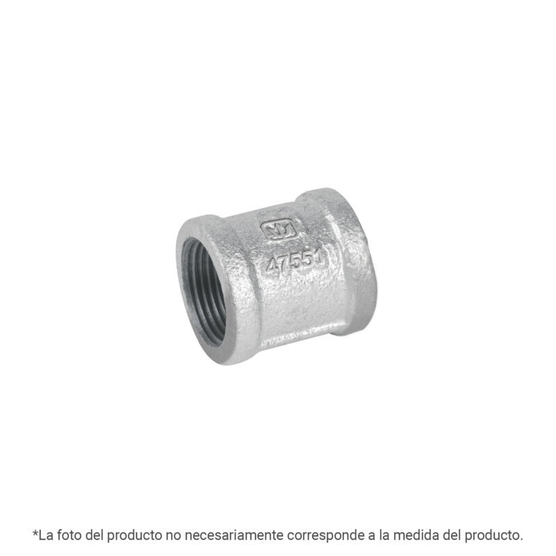 CG-207.jpg Código: 43965 Cople reforzado de acero galvanizado de 1/4', FOSET CG-207
