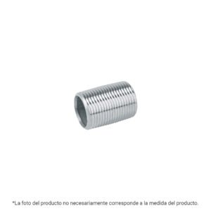 Código: 43963 Niple de acero galvanizado 1/4' cuerda corrida, FOSET CG-477