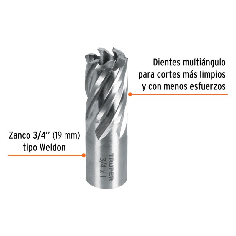 CTAMA-3-4FC1.jpg Código: 101127 Cortador anular de 3/4' x 1', Truper CTAMA-3-4