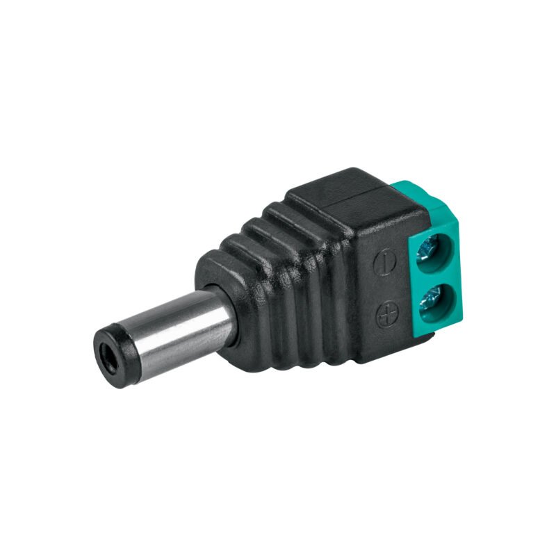 CTV-1M.jpg Código: 49794 Conector de energía para CCTV tipo macho, Volteck CTV-1M