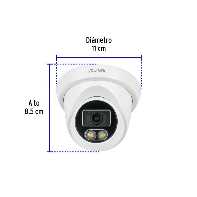 CTV-21AFC2.jpg Código: 49579 Cámara Tipo Domo 2MP, Lente 3.6mm, Volteck CTV-21A