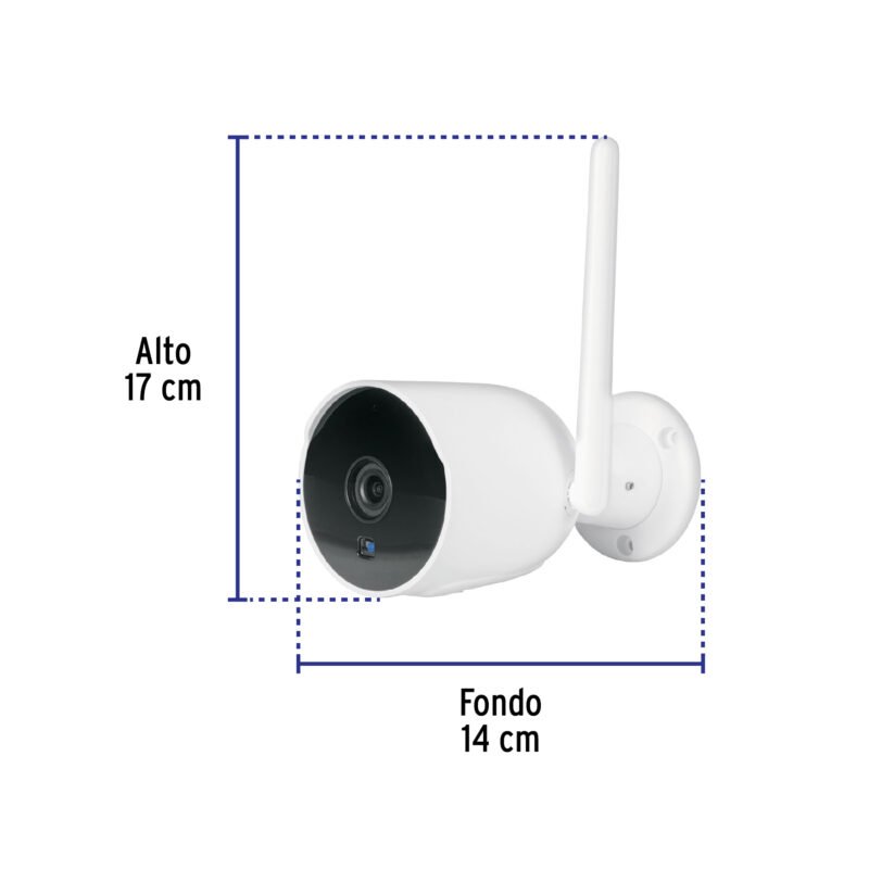 CTV-21WFC2.jpg Código: 49559 Cámara WiFi Tipo Bala 2MP, Volteck CTV-21W