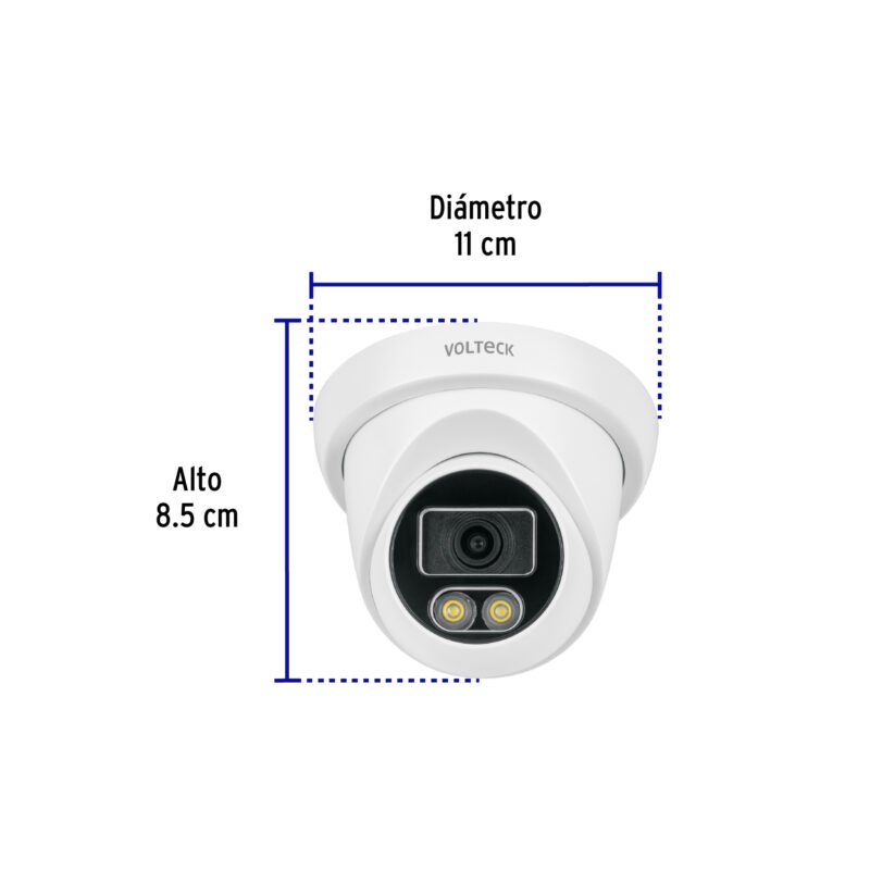 Código: 49580 Cámara Tipo Domo 5MP, Lente 2.8mm, c/Micrófono, Volteck CTV-51A