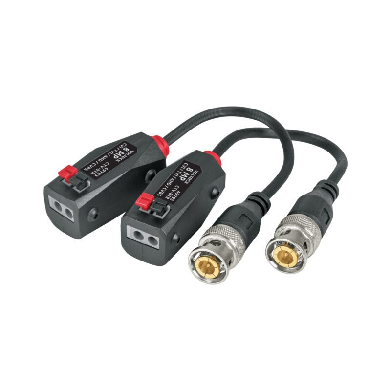 CTV-8TR.jpg Código: 49793 Par de Transceptores Pasivos Video Balun, hasta 8MP, Volteck CTV-8TR