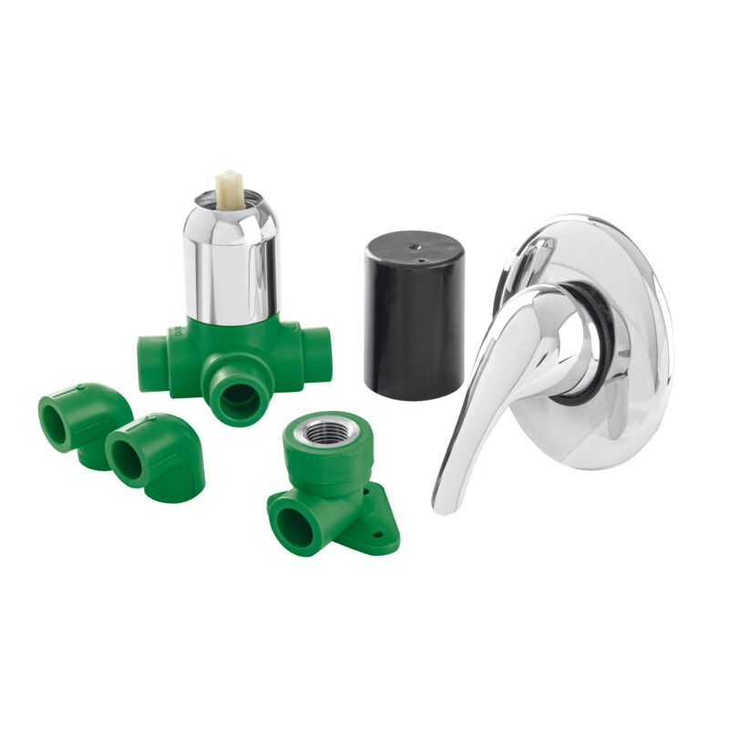 CV-KIT-M.jpg Código: 45860 Kit de instalación monomando para regadera PPR, 1/2', FOSET CV-KIT-M