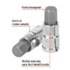Código: 13256 Dado punta hexagonal de 9/16', cuadro 1/2', Truper D-1241-9-16