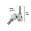 Código: 13465 Dado punta hexagonal de 1/4', cuadro 3/8', Truper D-4990-1-4