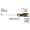Código: 21486 Desarmador cabinet 1/8 x 4' mango Comfort Grip, Pretul DG-1-8X4BP