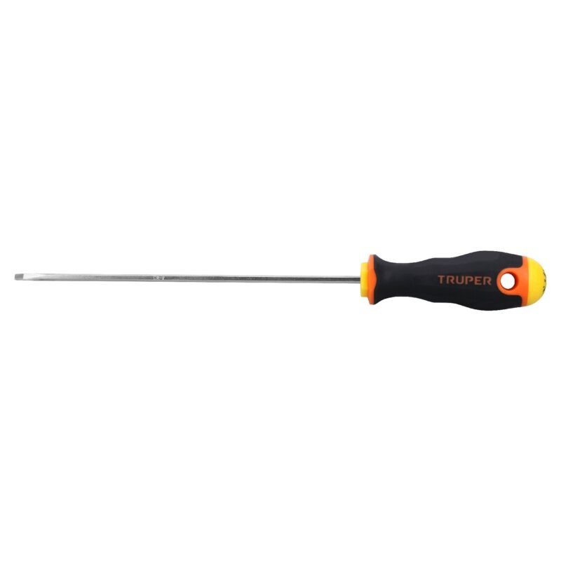 Código: 14025 Desarmador cabinet 1/8' x 6' mango Comfort Grip, Truper DG-1-8X6B