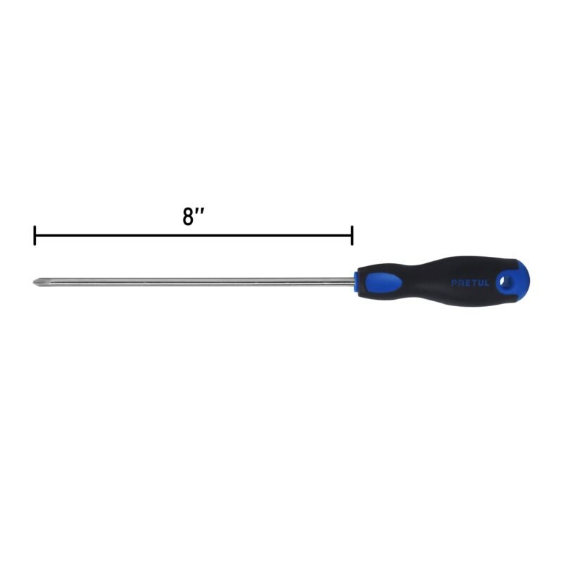 DP-1-4X8BPFC2.jpg Código: 21497 Desarmador de cruz 1/4' x 8' mango Comfort Grip, Pretul DP-1-4X8BP