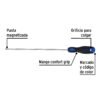 Código: 28086 Desarmador de cruz 3/16' x 10' mango Comfort Grip, Pretul DP-3-16X10BP