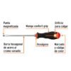 Código: 14000 Desarmador plano 1/4' x 6' mango Comfort Grip, Truper DR-1-4X6B