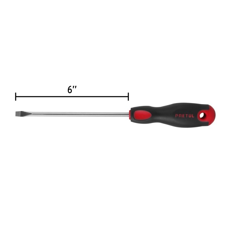 DR-1-4X6BPFC2.jpg Código: 21484 Desarmador plano 1/4' x 6'mango Comfort Grip, Pretul DR-1-4X6BP