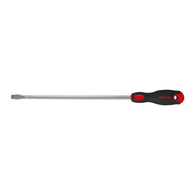 DR-3-8X12BP.jpg Código: 28081 Desarmador plano 3/8' x 12' mango Comfort Grip, Pretul DR-3-8X12BP
