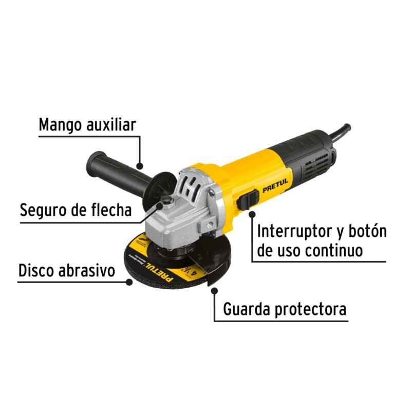 ESMA-4-1-2P5FC1.jpg Código: 28236 Esmeriladora angular 4-1/2', 550W, PRETUL ESMA-4-1-2P5