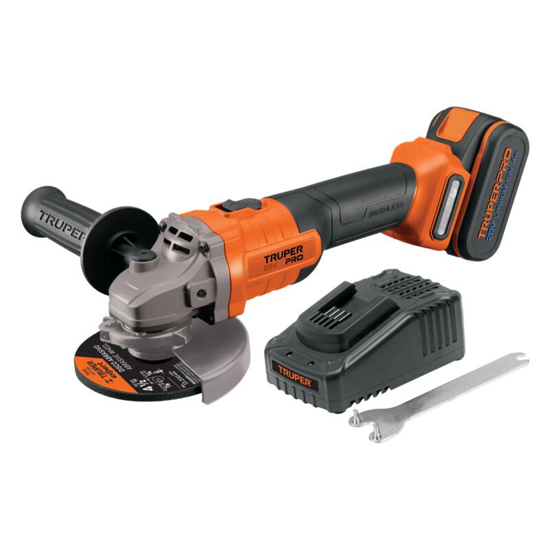 ESMI-20A.jpg Código: 102872 Esmeriladora 4-1/2', 20V, 1 batería 4Ah, PRO ESMI-20A