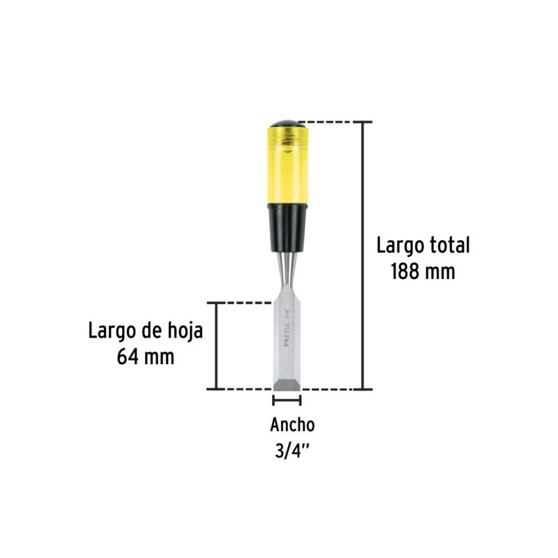 FT-3-4PFC2.jpg Código: 21662 Formón 3/4', Pretul FT-3-4P