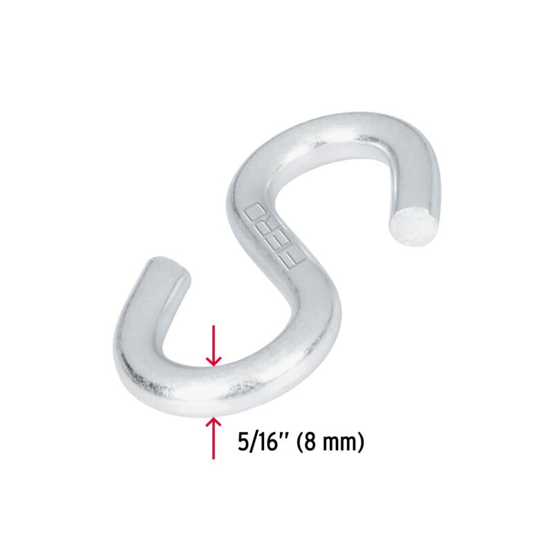 Código: 44093 Gancho 'S' de 5/16' de acero para cable, Fiero GANS-5-16