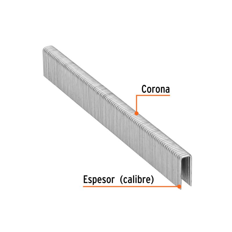 Código: 18271 Caja con 5000 grapas corona 1/4' calibre 18, 16mm p/ENNE-120 GRANEU-1-4-16