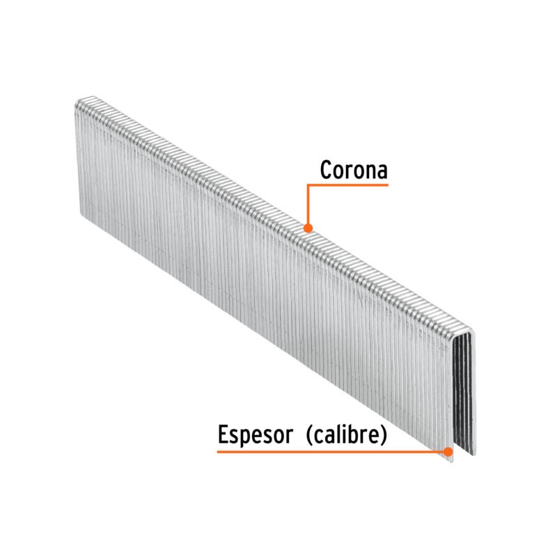 Código: 18274 Caja con 5000 grapas corona 1/4' calibre 18, 25mm p/ENNE-120 GRANEU-1-4-25