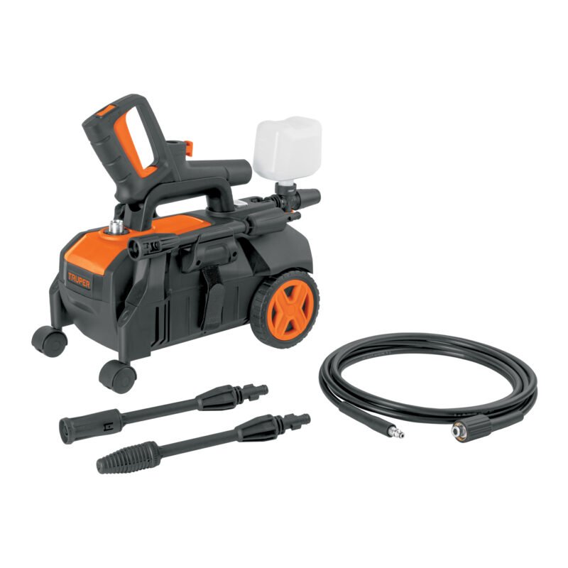 HILA-1500H.jpg Código: 103770 Hidrolavadora eléctrica horizontal 1500 PSI, TRUPER HILA-1500H