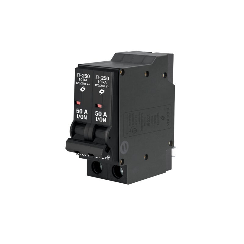 IT-250G.jpg Código: 45880 Interruptor de 2 polos 50A, enchufable, a granel, VOLTECK IT-250G