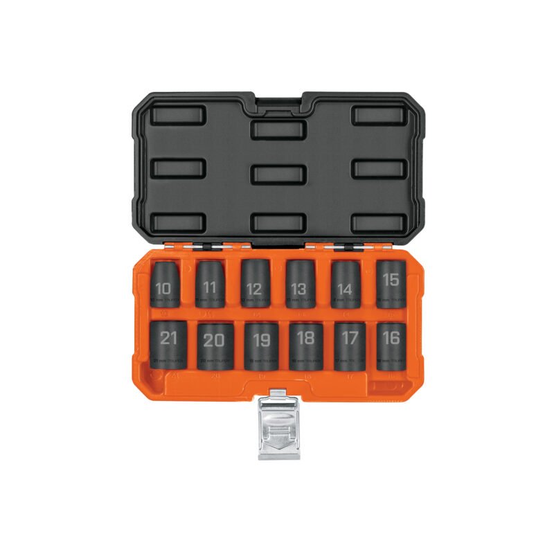 Código: 100944 Juego de 12 dados de impacto cuadro 1/2', 6 puntas mm JDI-1-2X12M