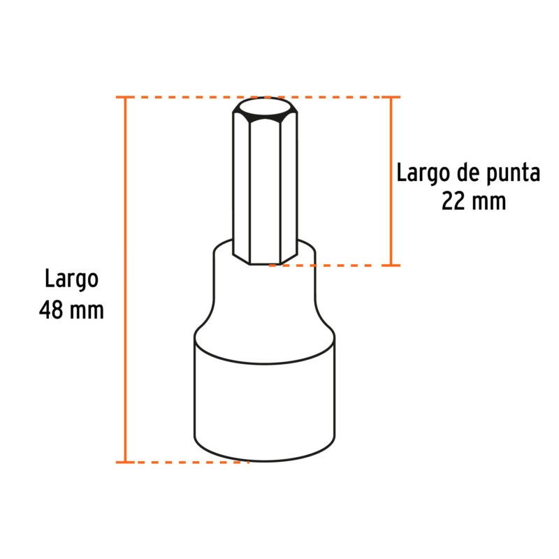 JPH-3-8X7PFC2.jpg Código: 14169 Juego de 7 dados punta hexagonal std, cuadro 3/8', Truper JPH-3-8X7P