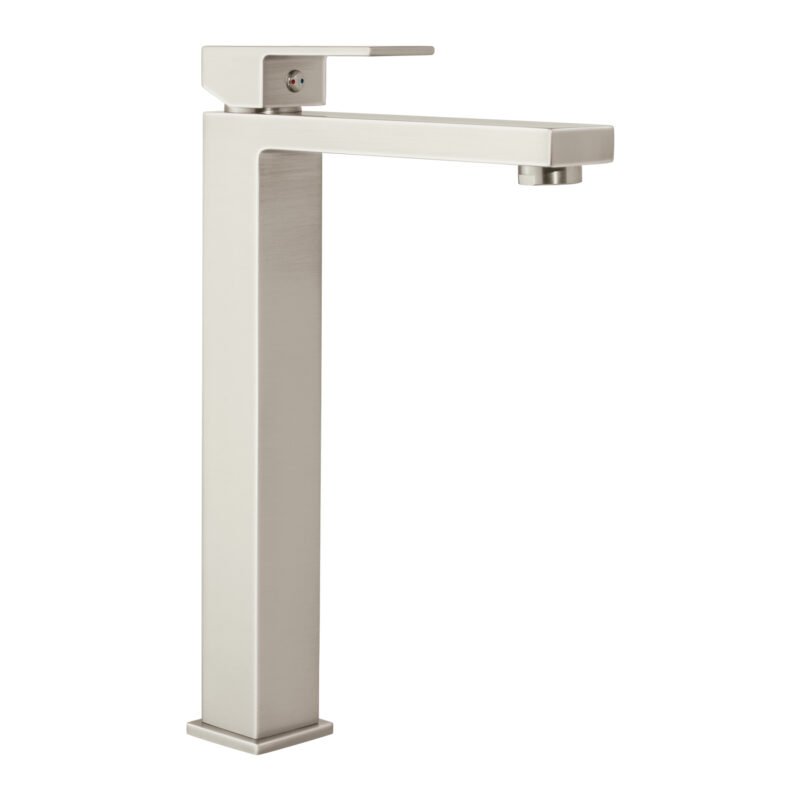 KUM-46N.jpg Código: 44204 Monomando alto para lavabo, satín, FOSET KUBO KUM-46N
