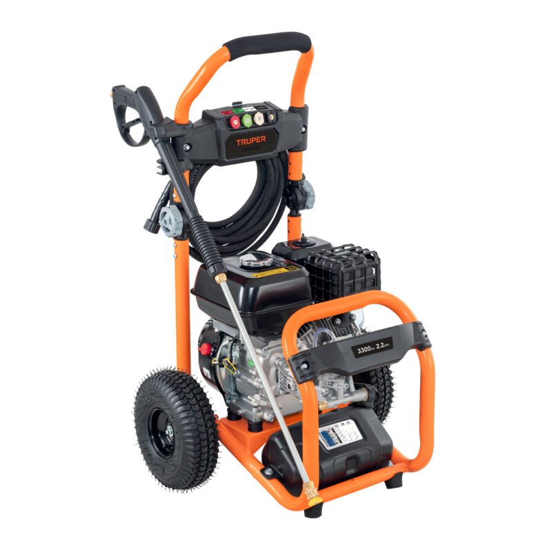 LAGAS-33.jpg Código: 103982 Hidrolavadora con motor a gasolina, 3,300 PSI, TRUPER LAGAS-33