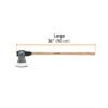 Código: 102980 Hacha labor entera 3-1/2lb, mango de madera 36', TRUPER LE-3-1-2MM
