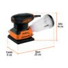 Código: 102746 Lijadora orbital 1/4 hoja, 240W, TRUPER PRO LIOR-1-4A3
