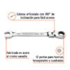 Código: 103448 Llave combinada con matraca 14 mm flexible, Expert LL-2014MXF