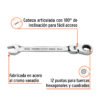 Código: 103540 Llave combinada con matraca 16 mm flexible, Expert LL-2016MXF